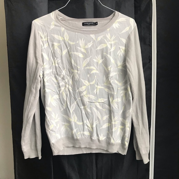 Leaf pattern and grey sweater from Paris - Picture 2 of 3